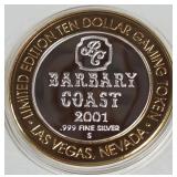 BARBARY COAST - $10 .999 SILVER TOKEN (551 A65)