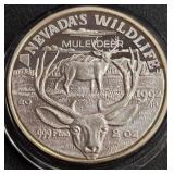 2OZ .999 FINE SILVER - NEVADA WILDLIFE (843 A)