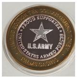 PALMS CASINO - $10 .999 SILVER TOKEN (551 A87)