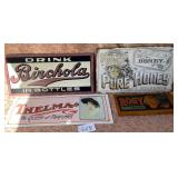 487 - FOUR VINTAGE ADVERTISEMENT SIGNS (G231)