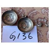 487 - TWO PAIR STERLING SILVER EARRINGS (G136)