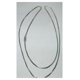 STERLING SILVER BOX CHAIN 30 INCH 9.00GRS