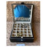 487 - JEWELRY BOX WITH CONTENTS (G172)
