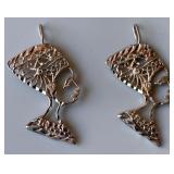 487 - PAIR OF SILVER EARRINGS (G175)
