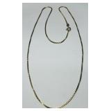 STERLING SILVER GOLD PLATED CHAIN 20 INCH  4.70GR