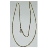 STERLING SILVER GOLD PLATED CHAIN 20 INCH