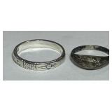 STERLING SILVER 2 RINGS 3.40GRS