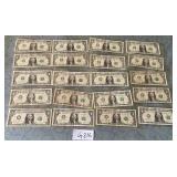 487 - TWENTY COLLECTIBLE US $1 BILLS (G216)