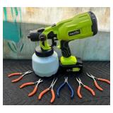 487 - CORDLESS PAINT SPRAYER & HAND TOOLS