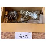 487 - BOX OF WATCHES (G171)