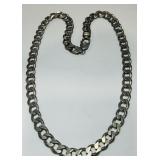A MASSIVE STERLING SILVER LINK CHAIN 20INCH 75 GRS