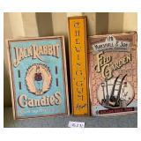 487 - THREE VINTAGE COLLECTIBLE SIGNS (G232)