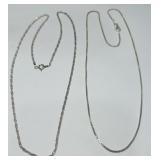 STERLING SILVER 2 CHAINS 7.00GRS