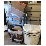 J5 - BASKET HAMPER, WALKER, CLOTHES HANGERS (M37)