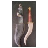 J5 - COLLECTIBLE KNIFE WITH LEATHER SHEATH (N10)