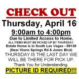 AUCTION PICK UP DAY & HOURS