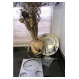 J5 - TWO WALL CLOCKS, DECORATIVE VASE (K35)