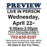 PREVIEW LIVE IN PERSON - Wednesday, April 22nd