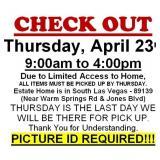 AUCTION PICK UP DAY & HOURS