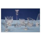 489 - CANDLE HOLDERS, VASES, PITCHERS