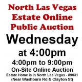 WELCOME TO OUR WED. @4pm ONLINE PUBLIC AUCTION