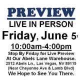 PREVIEW LIVE IN PERSON - Friday, June 5th