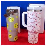 496 - LOT OF TWO TRAVEL MUGS (N153)