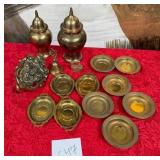 11 - COLLECTIBLE BRASS BELL, JARS, BOWLS