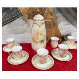 11 - ROYAL RUDOLSTADT PORCELAIN CHOCOLATE POT SET
