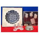 N - EGG DISH, CANDLE HOLDERS, S&P SHAKERS (N131)