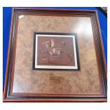 455 - PICASSO - TOROS ILLUSTRATION FRAMED 32"SQ (E