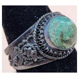 502 - STERLING SILVER & STONE RING (R26)