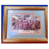 SW - DANCES WITH WOLVES FRAMED ART 15X19" (E9)