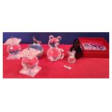 N - LOT OF CRYSTAL MINI FIGURINES (N137)