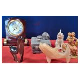 N - CLOCK, COLLECTIBLE FIGURINES, COASTERS (N139)