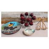 11 - ABALONE SHELL, COLLECTIBLE PLATE, APPLE TREE
