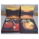 11 - FOUR PIECES STILL LIFE & ABSTRACT ART (B12)