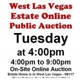 WELCOME TO OUR TUES. @4pm ONLINE PUBLIC AUCTION