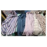 777 - FIVE VINTAGE MENS SNAP BUTTON WESTERN SHIRTS
