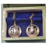 777 - JAPANESE STERLING SILVER EARRINGS 1930S