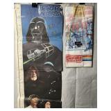 1980 STAR WARS TABLECLOTH & 1878 GROWHT CHART