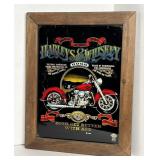 VINTAGE HARLEY DAVIDSON GLASS ADVERTISING