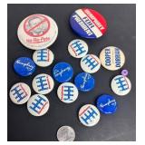 HUGE LOT OF VINTAGE PRESIDENTIAL CAMPAIGN PINS