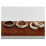 LOT OF STERLING SILVER RING & EARRINGS
