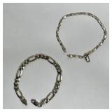LOT OF 2 VINTAGE STERLING SILVER BRACELTS