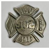 LARGE VINTAGE FIRE FIGHTER BADGE 2"X2"