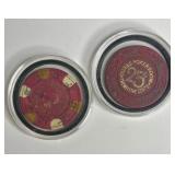 LOT OF 2 RARE LAS VEGAS CASINO CHIPS
