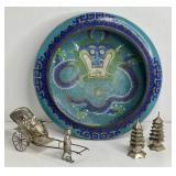 LARGE VINTAGE CLOISONNE CHINESE BOWL-