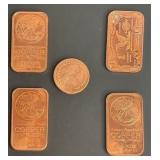 LOT OF BEAUTIFUL COPPER BARS