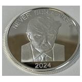 1/2 OZ .999 FINE SILVER - DONALD TRUMP (J16)